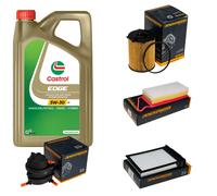 DENCKERMANN Controllo Set 5L CASTROL EDGE 5W-30 C3 Per Toyota Aygo 1.4 HDi