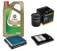 DENCKERMANN Controllo Set 5L CASTROL EDGE 5W-30 C3 Per Toyota Prius Liftback