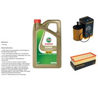 Denckermann Controllo Set 5L castrol edge 5W-30 C3 per Volkswagen Tiguan 2.0