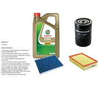 Denckermann Controllo Set 5L castrol edge 5W-30 C3 per VW Caddy II Furgone