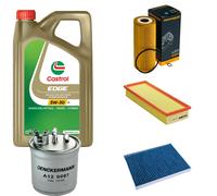 DENCKERMANN Controllo Set 5L CASTROL EDGE 5W-30 C3 Per VW Caddy II Kasten