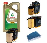 DENCKERMANN Controllo Set 5L CASTROL EDGE 5W-30 C3 Per VW Caddy III Kasten