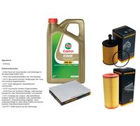 Denckermann Controllo Set 5L castrol edge 5W-30 C3 per VW Lupo 1.4 Tdi