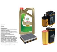 DENCKERMANN Controllo Set 5L CASTROL EDGE 5W-30 C3 Per VW Lupo 1.4 TDI