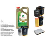 Denckermann Controllo Set 5L castrol edge 5W-30 C3 per VW Lupo 1.7 Choji