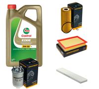 DENCKERMANN Controllo Set 5L CASTROL EDGE 5W-30 C3 Per VW Sharan 1.9 TDI