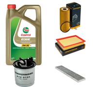 DENCKERMANN Controllo Set 5L CASTROL EDGE 5W-30 C3 Per VW Sharan 1.9 TDI