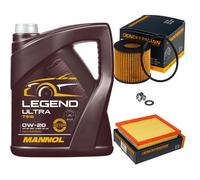 DENCKERMANN Controllo Set 5L MANNOL 0W-20 Per Toyota Auris 1.8 Hybrid