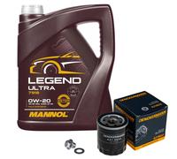 DENCKERMANN Controllo Set 5L MANNOL 0W-20 Per Toyota Yaris 1.5 Hybrid