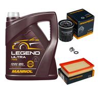 DENCKERMANN Controllo Set 5L MANNOL 0W-20 Per Toyota Yaris 1.5 Hybrid Prius