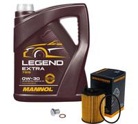 DENCKERMANN Controllo Set 5L MANNOL 0W-30 Per Citroën Berlingo 1.6 BlueHDi