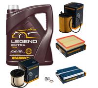 DENCKERMANN Controllo Set 5L MANNOL 0W-30 Per Citroën Berlingo 1.6 BlueHDi