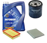 DENCKERMANN Controllo Set 5L MANNOL 10W-40 per Fiat Stilo 1.8 16V 2.4 20V