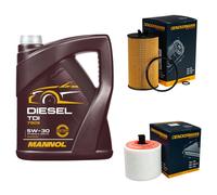 DENCKERMANN Controllo Set 5L MANNOL 5W-30 Diesel per Opel Astra K 1.6 BiTurbo
