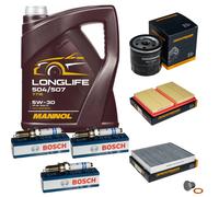 DENCKERMANN Controllo Set 5L MANNOL 5W-30 Per Audi A1 Sportback 25 TFSI