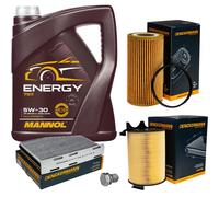 DENCKERMANN Controllo Set 5L MANNOL 5W-30 per Audi A3 2.0 FSI VW EOS Passat