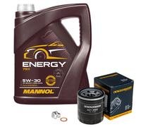 DENCKERMANN Controllo Set 5L MANNOL 5W-30 per KIA Picanto 1.1 1.0 1.2 Rio