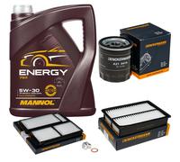 DENCKERMANN Controllo Set 5L MANNOL 5W-30 per Mazda CW 1.8 MZR 2.0 3 BK