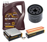 DENCKERMANN Controllo Set 5L MANNOL 5W-30 per Renault Twingo II 1.2 16V