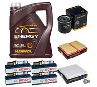 DENCKERMANN Controllo Set 5L MANNOL 5W-30 Per VW T-ROC 1.0 TSI Golf VII