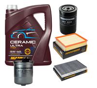 DENCKERMANN Controllo Set 5L MANNOL Ceramic 5W-40 Per Audi A6 1.9 TDI