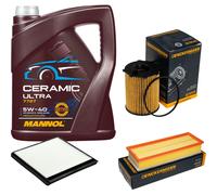 DENCKERMANN Controllo Set 5L MANNOL Ceramic 5W-40 Per Citroën Berlingo 1.6