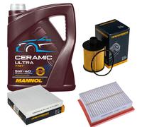 DENCKERMANN Controllo Set 5L MANNOL Ceramic 5W-40 Per Fiat Sedici 2.0 D