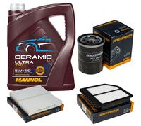 DENCKERMANN Controllo Set 5L MANNOL Ceramic 5W-40 Per Honda FR-V 1.8 Civic