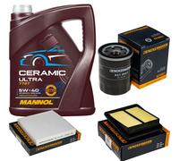 DENCKERMANN Controllo Set 5L MANNOL Ceramic 5W-40 Per Honda Jazz II 1.3 iDSi