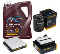 DENCKERMANN Controllo Set 5L MANNOL Ceramic 5W-40 Per Honda Jazz III 1.3i