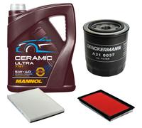 DENCKERMANN Controllo Set 5L MANNOL Ceramic 5W-40 Per Nissan Terrano II 2.4i