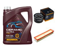 DENCKERMANN Controllo Set 5L MANNOL Ceramic 5W-40 Per Renault Clio II 1.6