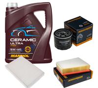 DENCKERMANN Controllo Set 5L MANNOL Ceramic 5W-40 Per Renault Fluence 1.5