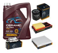 DENCKERMANN Controllo Set 5L MANNOL Ceramic 5W-40 Per VW Polo 1.4 Seat Ibiza