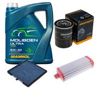 DENCKERMANN Controllo Set 5L MANNOL MOLIBDENO ULTRA 5W-30 Per Hyundai I10 1.0