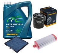 DENCKERMANN Controllo Set 5L MANNOL MOLIBDENO ULTRA 5W-30 Per Hyundai I10 1.0