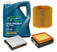 DENCKERMANN Controllo Set 5L MANNOL MOLIBDENO ULTRA 5W-30 Per Toyota Prius