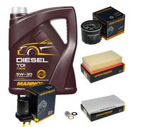 DENCKERMANN Controllo Set 5L MANNOL TDI 5W-30 Per Nissan Juke 1.5 dCi