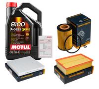 DENCKERMANN Controllo Set 5L MOTUL 8100 X-CESS 5W-40 Per Audi A3 Limousine