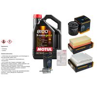 DENCKERMANN Controllo Set 5L MOTUL 8100 X-CESS 5W-40 Per Citroën C3 II 1.2