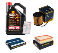 DENCKERMANN Controllo Set 5L MOTUL 8100 X-CESS 5W-40 Per Citroën C4 Picasso