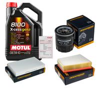 DENCKERMANN Controllo Set 5L MOTUL 8100 X-CESS 5W-40 Per Renault Fluence 2.0