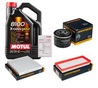 Denckermann Controllo Set 5L Motul 8100 x-Cess 5W-40 per Smart Fortwo Cabriolet