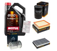 DENCKERMANN Controllo Set 5L MOTUL 8100 X-CLEAN 0W-30 Per Audi A6 1.8 T