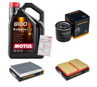 DENCKERMANN Controllo Set 5L MOTUL 8100 X-CLEAN 0W-30 Per VW Polo 1.0 TSI