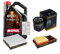 DENCKERMANN Controllo Set 5L MOTUL 8100 X-CLEAN 0W-30 Per VW Polo 1.4 Seat