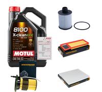 DENCKERMANN Controllo Set 5L MOTUL 8100 X-CLEAN EFE 5W-30 Per Opel Combo
