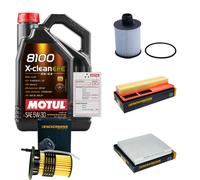 DENCKERMANN Controllo set 5L MOTUL 8100 X-CLEAN EFE 5W-30 per Opel Combo