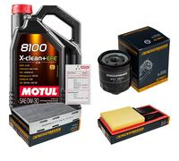 Denckermann Controllo Set 5L Motul 8100 x-Pulire 0W-30 per Di VW Golf VI