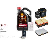 Denckermann Controllo Set 5L Motul 8100 x-Pulire 0W-30 per Di VW Lupo 1.0